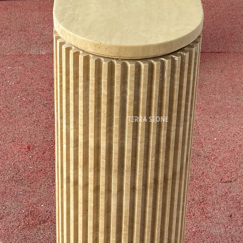 beige travertine marble console table with semi circular table legs beige travertine marble console table with semi circular table legs