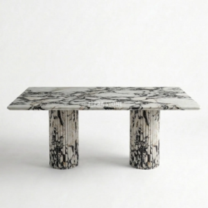 rectangle calacatta viola dining table