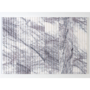 lilac white marble 3d fluted tiles polished