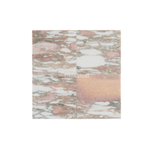norwegian rose 6"x6" pink marble tile | honed