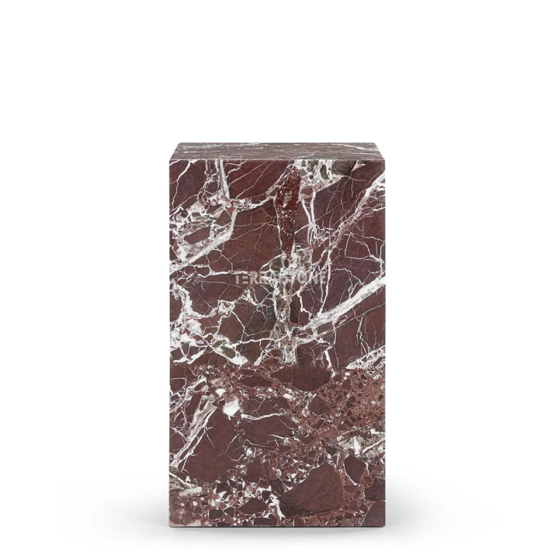 rosso levanto marble plinth side table rosso levanto marble plinth side table