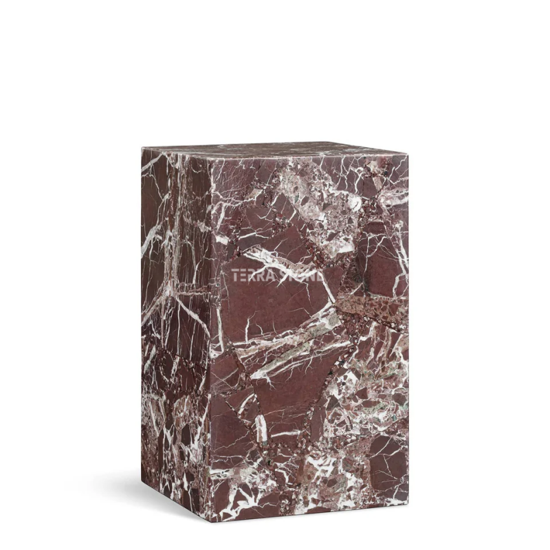 rosso levanto marble plinth side table rosso levanto marble plinth side table