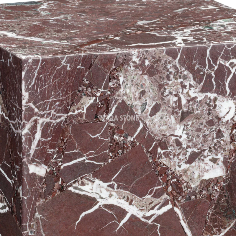 rosso levanto marble plinth side table rosso levanto marble plinth side table
