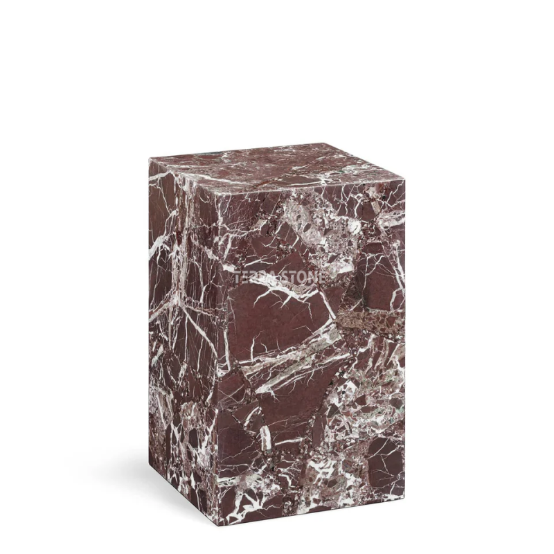 rosso levanto marble plinth side table rosso levanto marble plinth side table