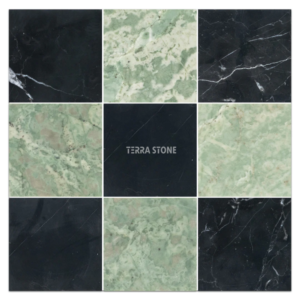 dolomite&bardiglio marble tile checkerboard 12"x12"