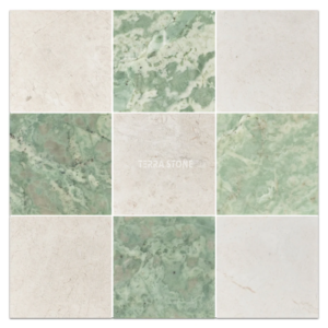 dolomite&bardiglio marble tile checkerboard 12"x12"