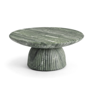 green marble round coffee table