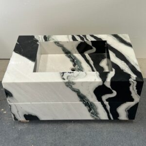 panda white marble bathroom vanity