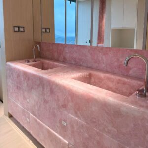 pink crystal luxury bathroom vanity