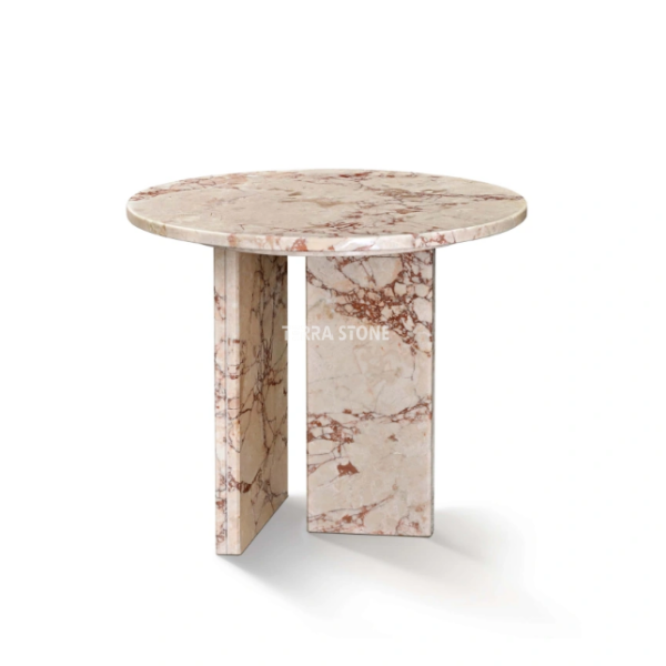 diamond pink natural marble side table diamond pink natural marble side table