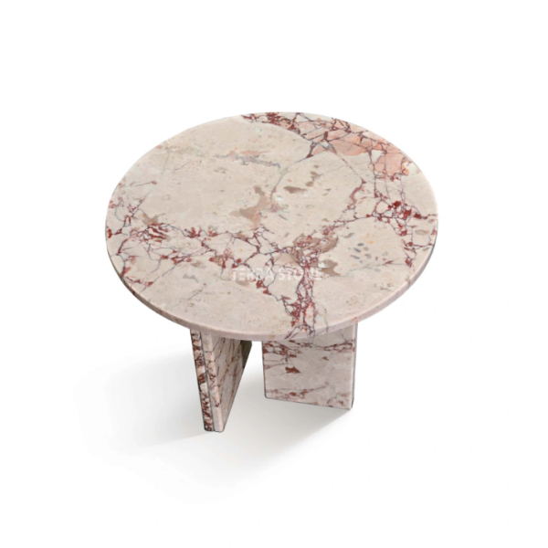 diamond pink natural marble side table diamond pink natural marble side table
