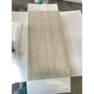 white oak natural marble tile 18"x36"