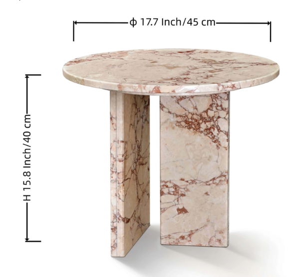 diamond pink natural marble side table diamond pink natural marble side table
