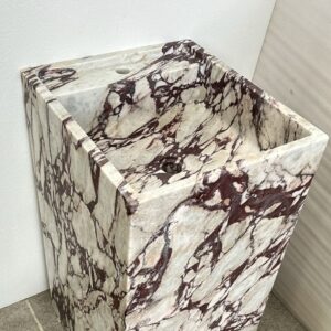 calacatta viola marble freestanding pedestal basin