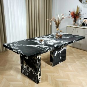 napoleon black marble dining table