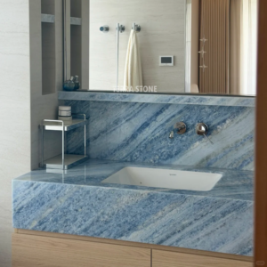 blue crystal marble bathroom vanity