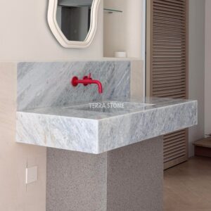 blue crystal marble bathroom vanity