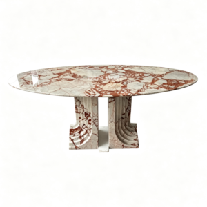 calacatta red/calacatta burgundy marble dining table oval