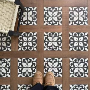hs22072+75ml505 decorative tile and wood like ceramic tile