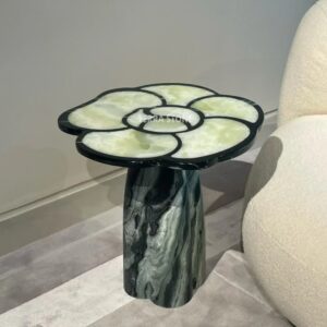 emerald green marble onyx flower side table